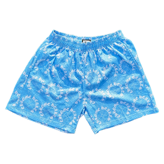 Chrome Light Blue Mesh Shorts