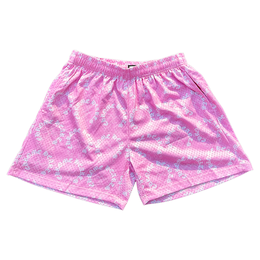 Chrome Pink Mesh Shorts
