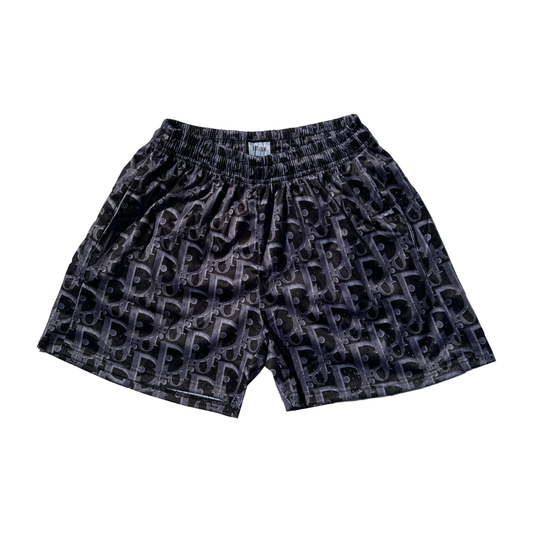 Black and Grey Mesh Shorts