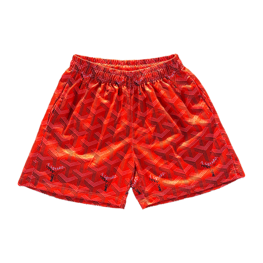 Orange Paris Mesh Shorts