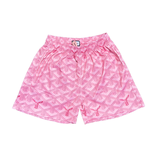 Pink Paris Mesh Shorts
