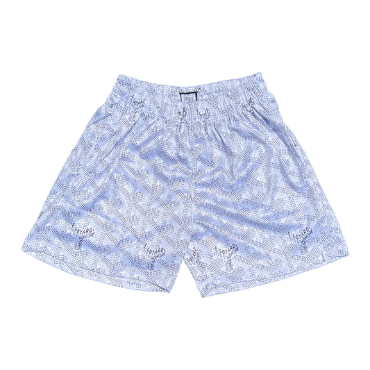 Silver Paris Mesh Shorts